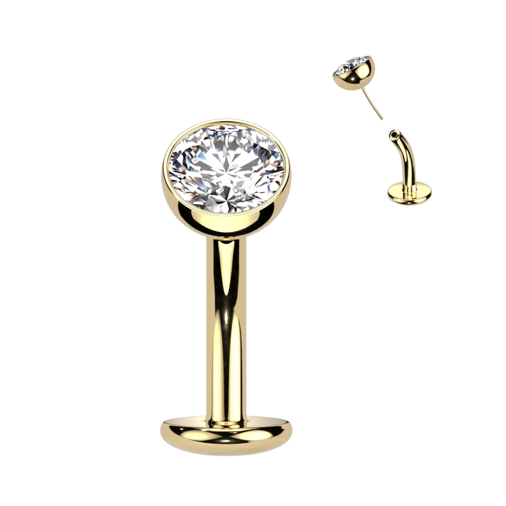14G Implant Grade Titanium Threadless Floating (8MM) Belly Button Ring